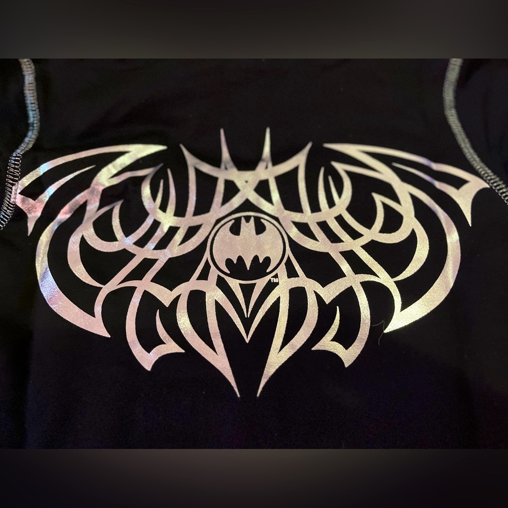 Dolls Kill x DC Comic Going Rogue Zip-Up Hoodie Crop Jacket BATMAN Superhero XXS - Picture 6 of 6